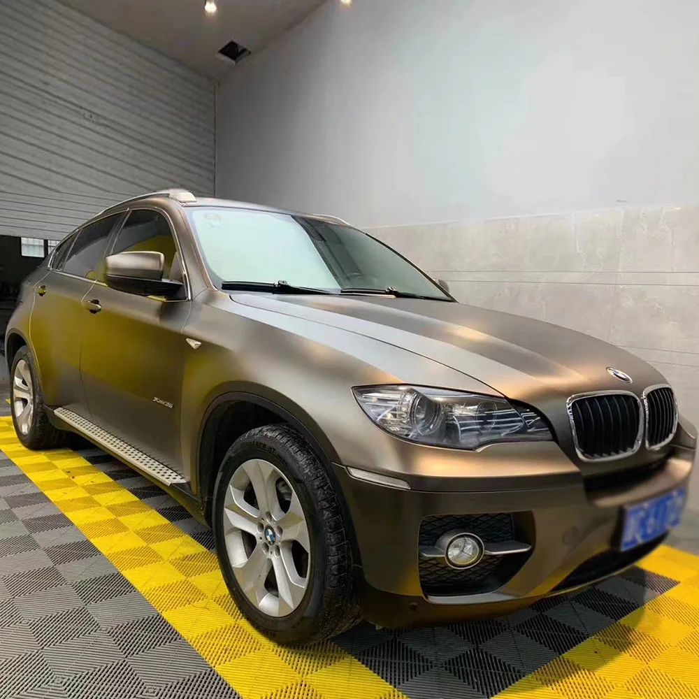 

Коричнево-серая пленка для автомобиля, ультра-матовая металлическая пленка, лучшая виниловая пленка для автомобилей