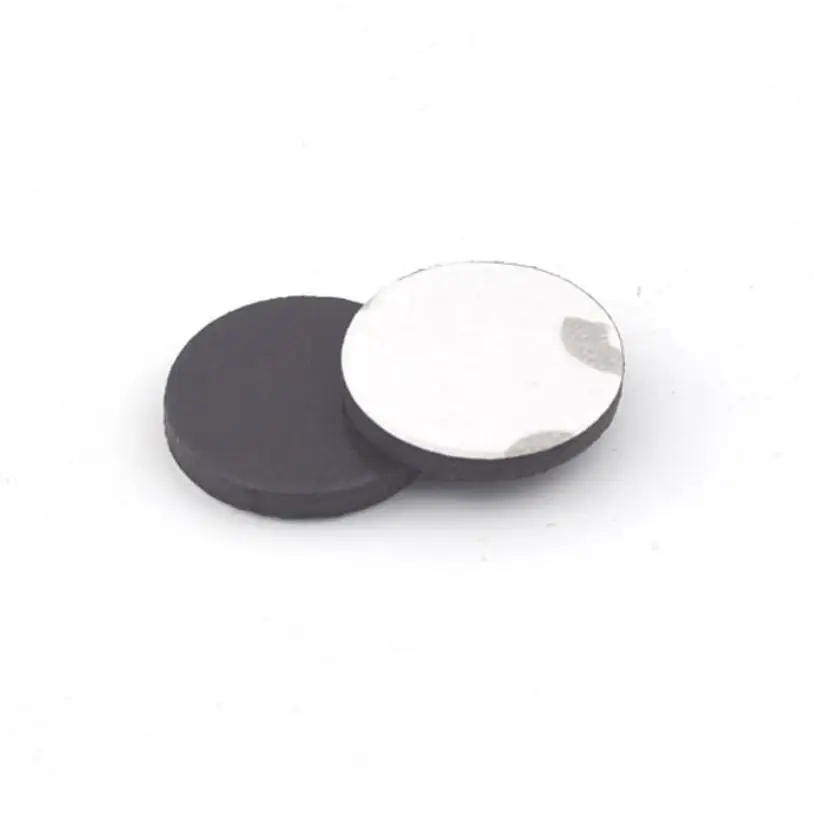 Self Adhesive Magnetic Dia 15-40mm Thickness: 1-2mm Round Rubber Flexible Small Sticky Magnets Disc for Crafts Hobby and Fridge