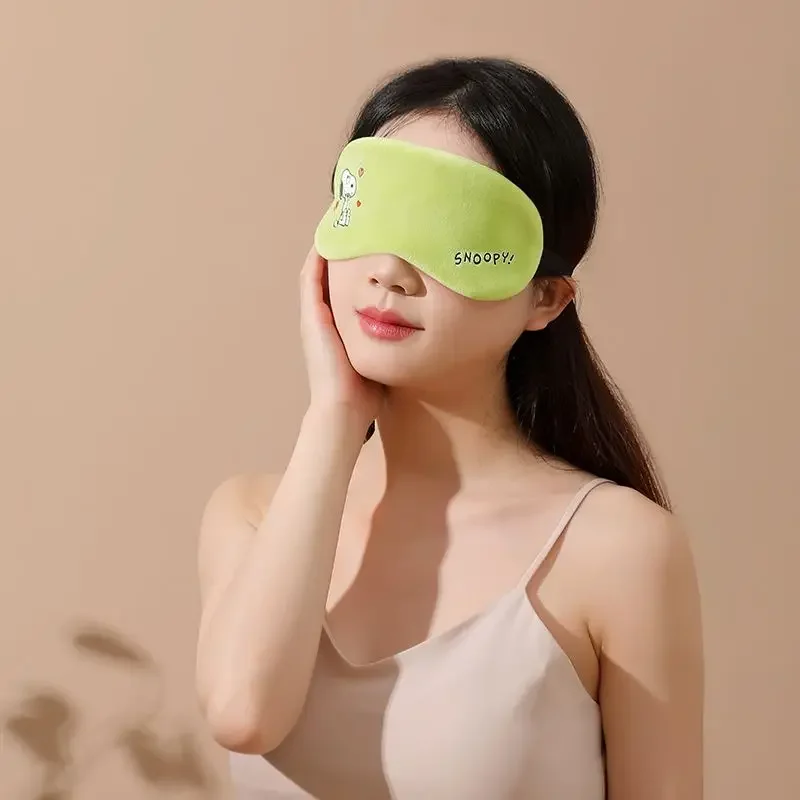 Snoopy Sleep Mask Natural Sleeping Eye Mask Eyeshade Cover Shade Eye Patch Women Men Soft Portable Blindfold Travel Eyepatch New