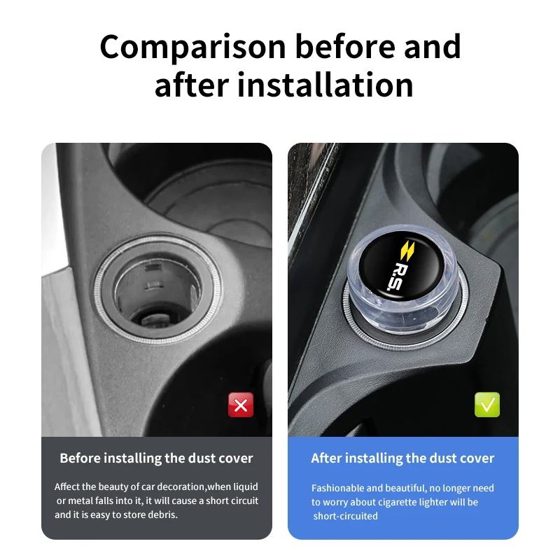 Car Accessories Cigarette Lighter Cover Button Protective Case Dust Cap For Renault Megane Clio Kadjar Captur Sandero Duster 3
