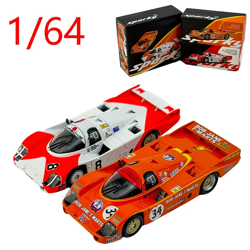 Diecast 1/64 Scale Porsche 956 Le Mans Car Model 24H Racing Car Model Alloy Porsche 956 Le Mans Supercar Model Original Box