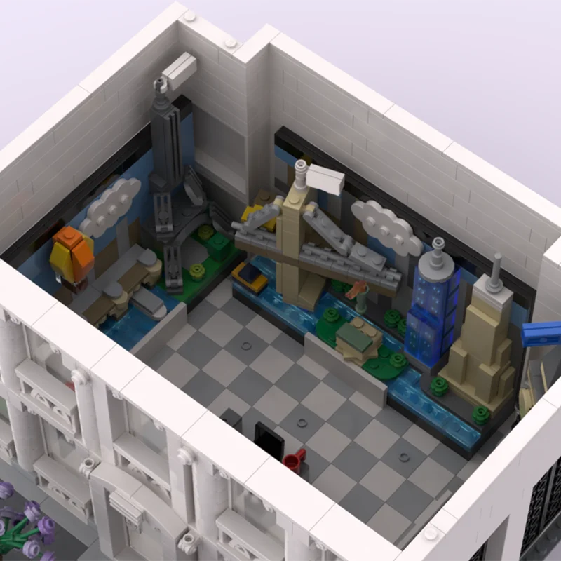 1572PCS Museum der Architekturwunder MOC Maßgeschneiderte Bausteine, perfekte Details, handgefertigte Montage, Sammlerqualität!