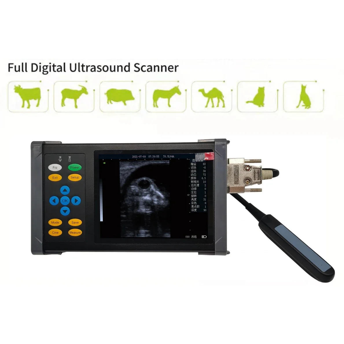 AMA20 B-scan Vet Ultrasound Scanner Machine in farm for Measuring Back  ,Cow  test, uterine disease inspection