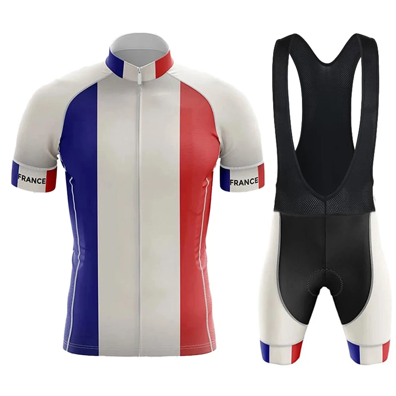 

Cycling Jerseys FRANCE Men's Pants Gel Man Mountain Bike Outfit Jacket Jersey 2025 Clothing Mtb Suit for Bicycle Set Bib Tricuta