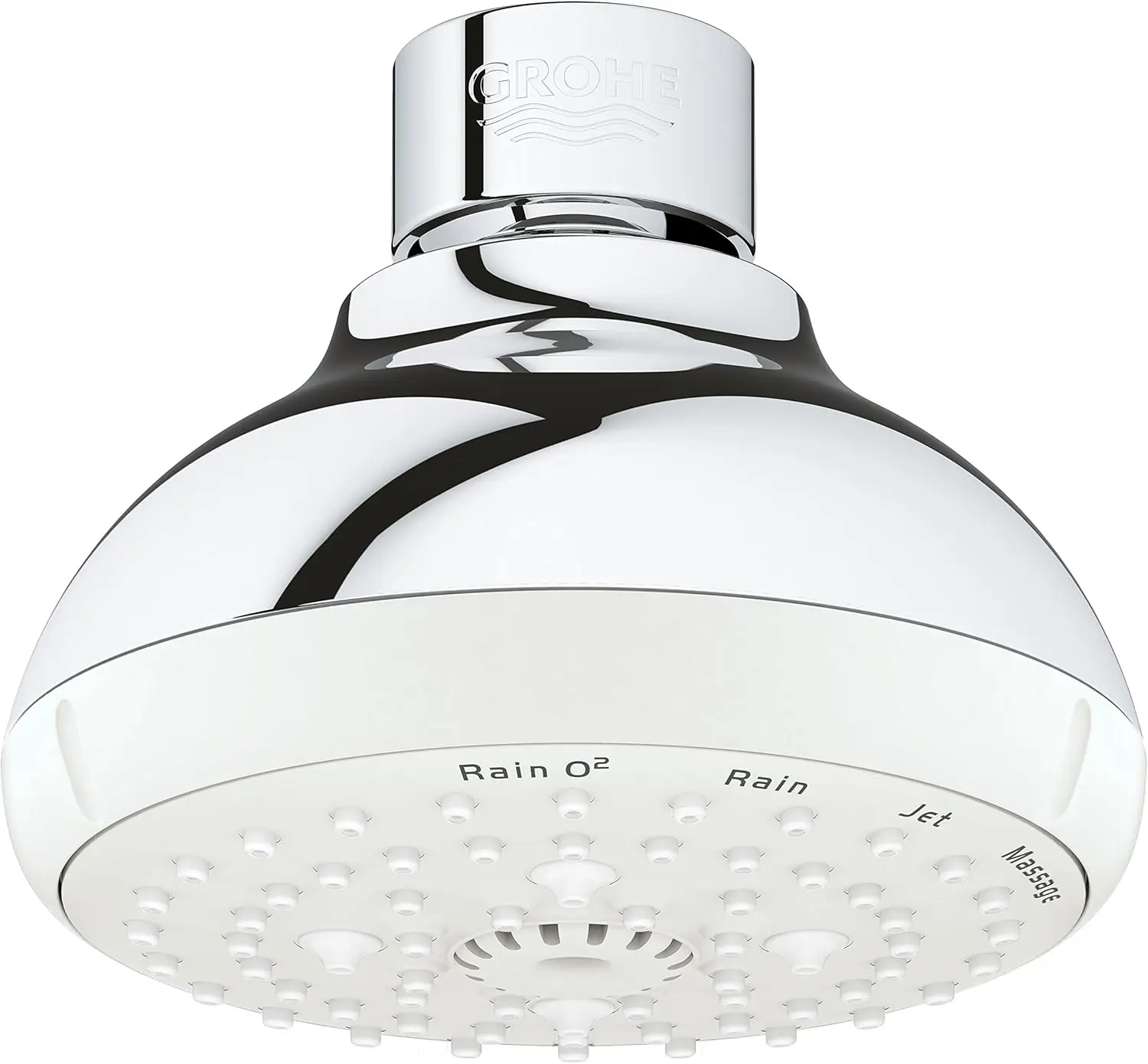 

4-Spray Shower Head 1.75 GPM Chrome Finish Easy Clean