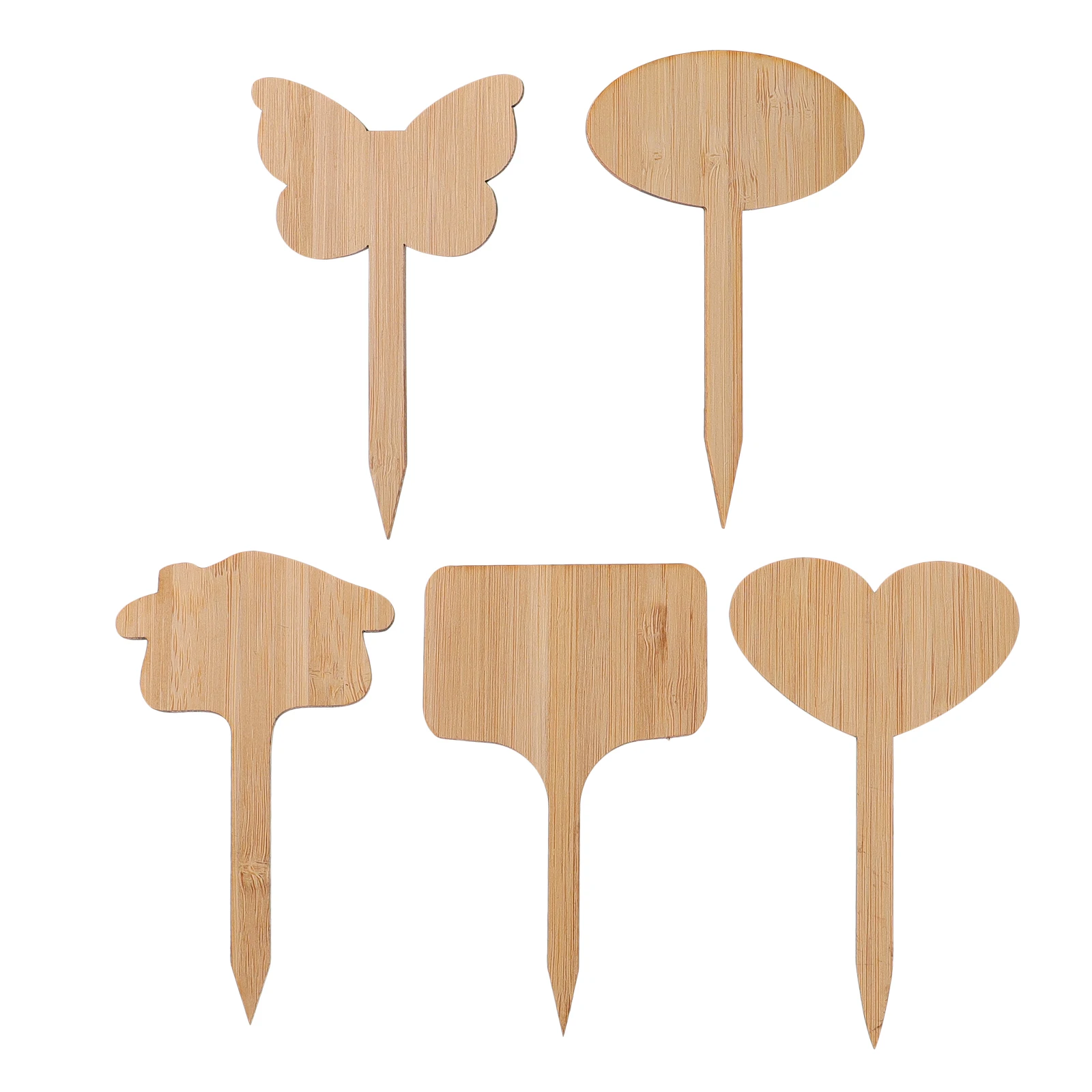 

50pcs Bamboo Plant Labels Reusable Gardening Tags Decorative Flower Marker For Garden Nursery Yard Outdoor Decoration