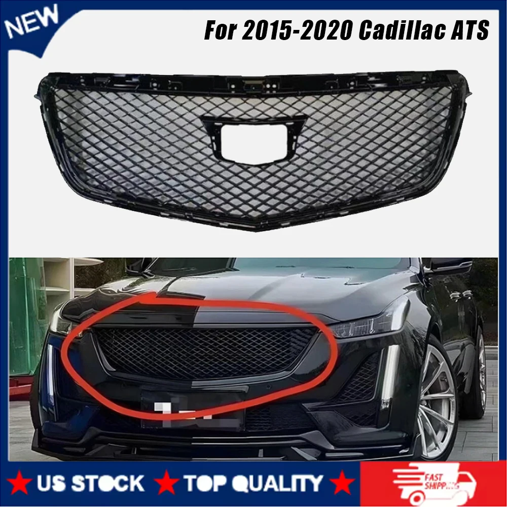 

Решетка радиатора переднего бампера, сетчатые решетки для Cadillac ATS 2015-2020, передняя сотовая сетка, автомобильные аксессуары