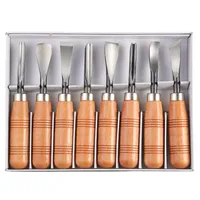 Hand Wood Carving Chip Wood Chisel Set 6/8pcs Dry Knives Tool Center Round Knife Woodworking Woodcut DIY Woodcarving Cutter Pe