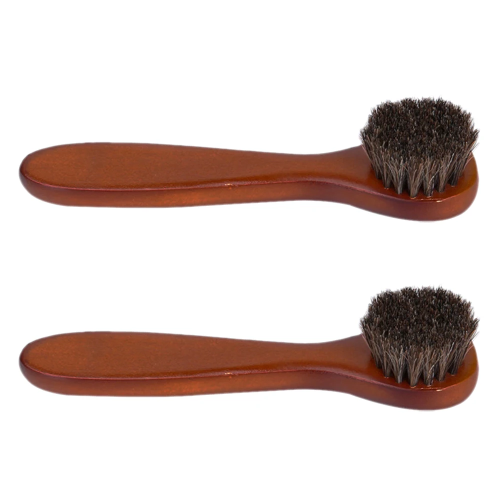 

2 Pcs Horse Scrub Shoes Wash Polish Applicator Clean Soft Bristles Applicator Ergonomic H Cleansing Tool