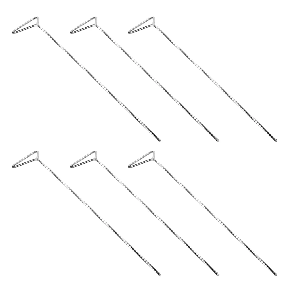 Kit de células de vidrio de 6 uds., herramienta de laboratorio de acero inoxidable con extremo triangular para cultivo de Agar, equipo de enseñanza de amplia extensión