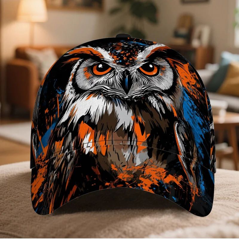 1pc Colorful Abstract Owl Print Classic Baseball Cap Perfect For Everyday Urban Adventures Casual Fashion Styling Easy Daily