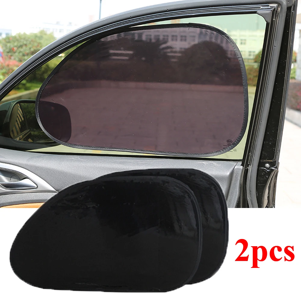 2PCS Car Window Sun Shade Windscreen Sunshade UV Protection Auto Sun Visor Protection Car Curtain Window Film Electrostatic Film