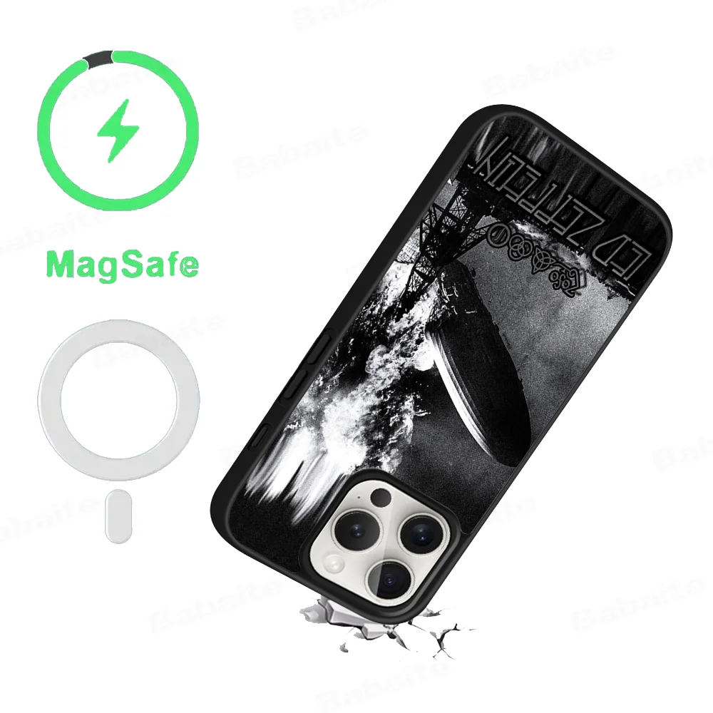 L-Led Band Z-ZeppelinS Phone Case Magnetic Case For IPhone 16 14 13 12 11 15 Pro Max Plus For Magsafe Wireless Charge Cover