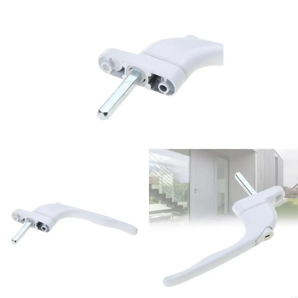 L9BE UPVC White Universal Espag Window Handle for Key Locking For Double Glazing