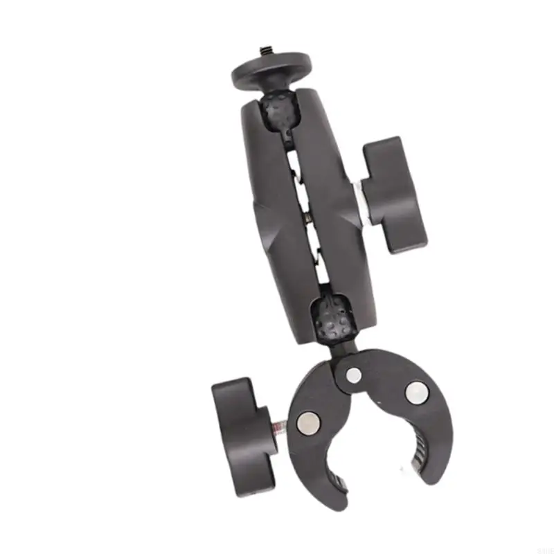 Stable Video Recording Double Head Bike Camera Mount with Adjustable Heads for Shockproof Videos and Wide Compatibility 83CE