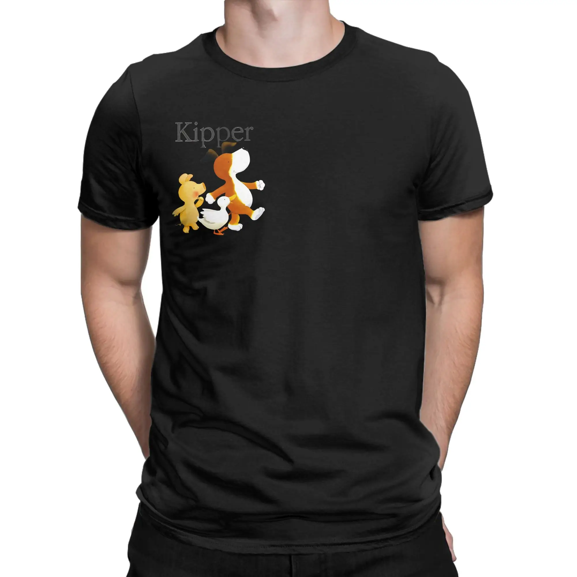 Kipper dog Funny 100% Cotton T-Shirt Kipper Tees Tops For Men