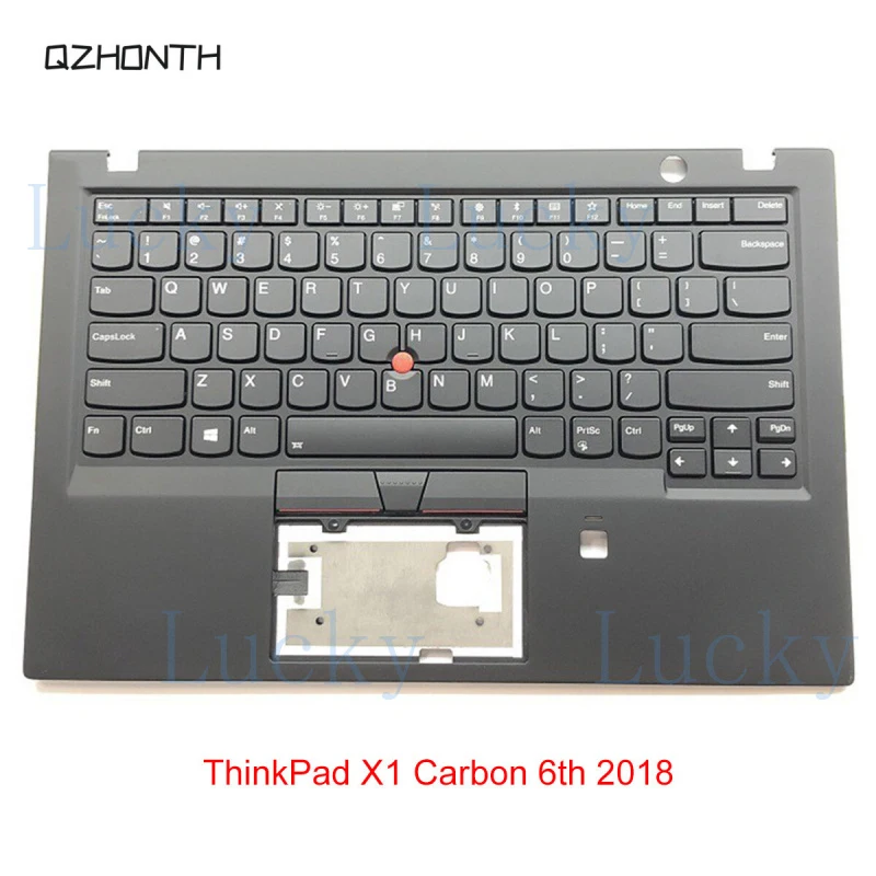 

Новый верхний корпус (палмрест) с клавиатурой для Lenovo ThinkPad X1 Carbon 6-го поколения 2018 года, артикул 01YR573