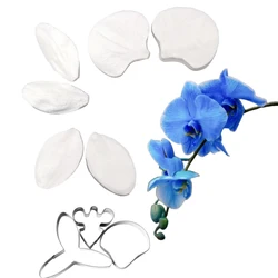 Orchid Veiners &Cutter Flower Silicone Mold Fondant Chocolate Gumpaste Clay Sugar Pater Cake Decorating Tool Kitchen Accessories