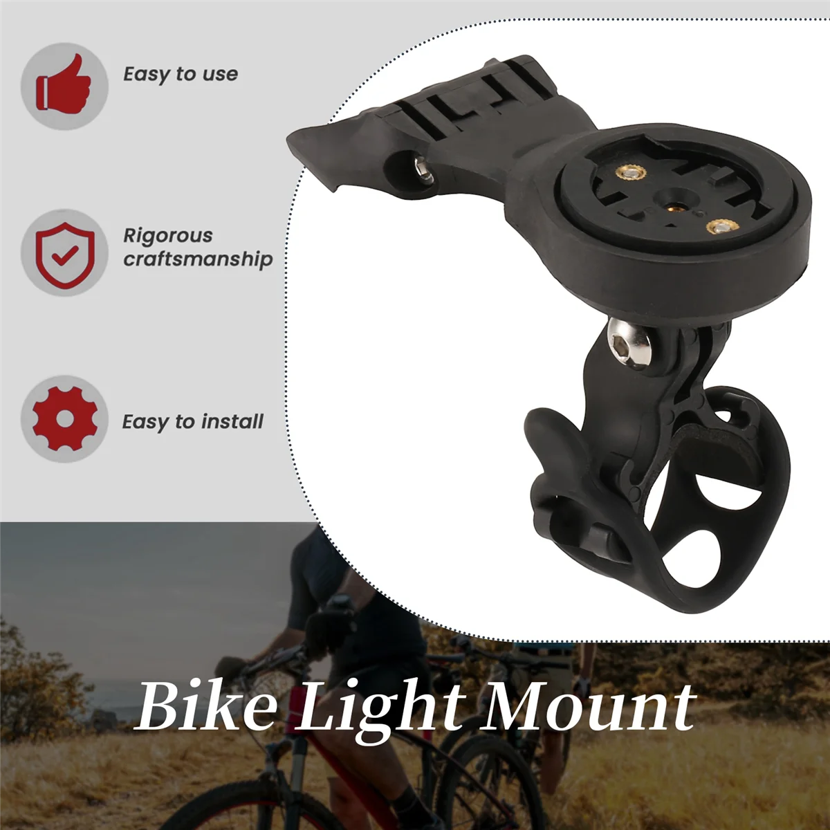 

GZMO Bike Handlebar Stem Computer Mount Support for Garmin Bryton Wahoo Giant with Light Camera Bicycle Mounts Holder