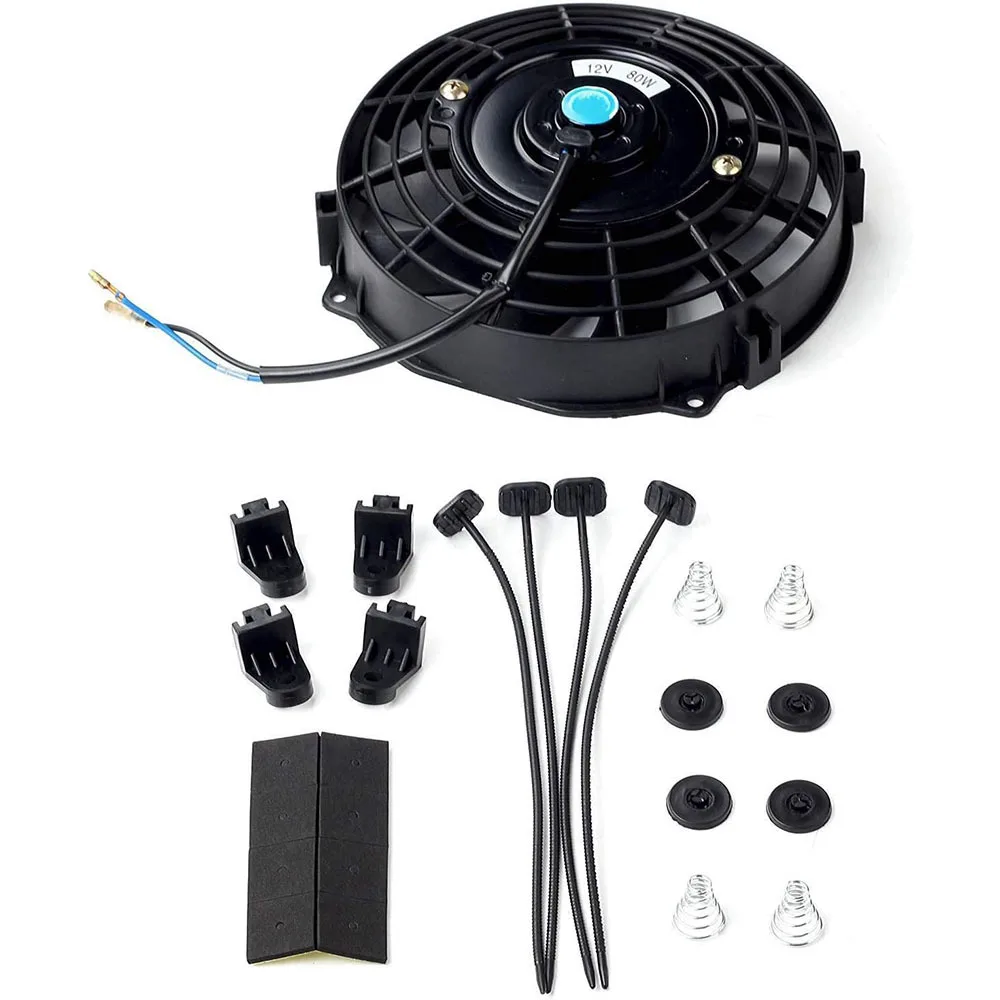 8in Auto Airconditioning Elektronische Radiator Koelventilator Blade Elektrische Cool Montage Kit Universele Auto airconditioner onderdelen
