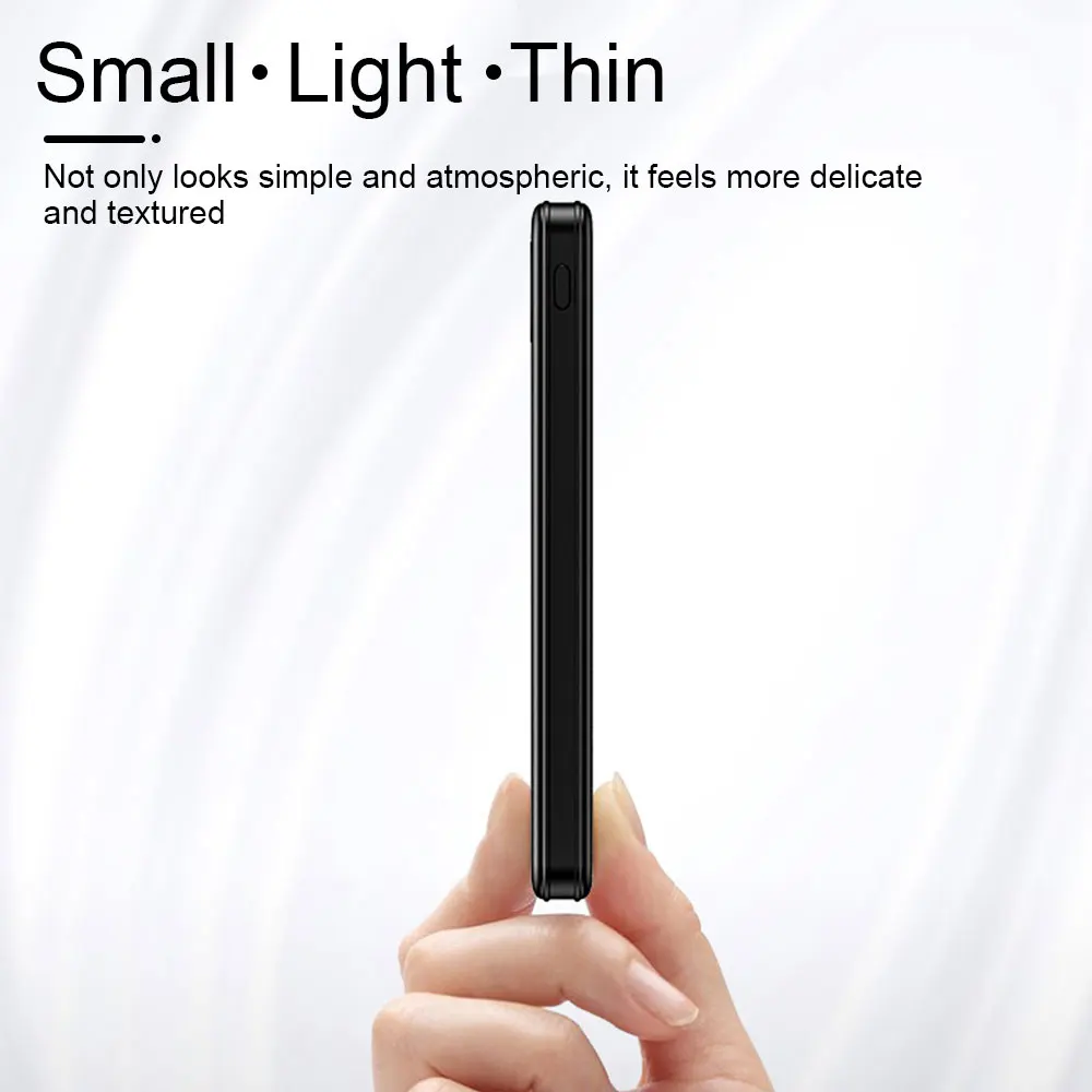 باور بانك عالي السعة 12000 مللي أمبير في الساعة، شاحن بطارية محمول سريع الشحن لهاتف آيفون وسامسونج وهواوي