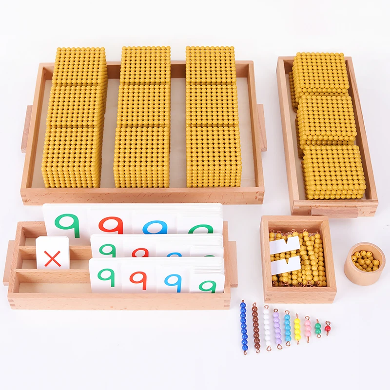 

Preschool Montessori Educational Toys Montessori at Home Materials Golden Bead Bank Game Toddler Christmas Gift for Boys Girls