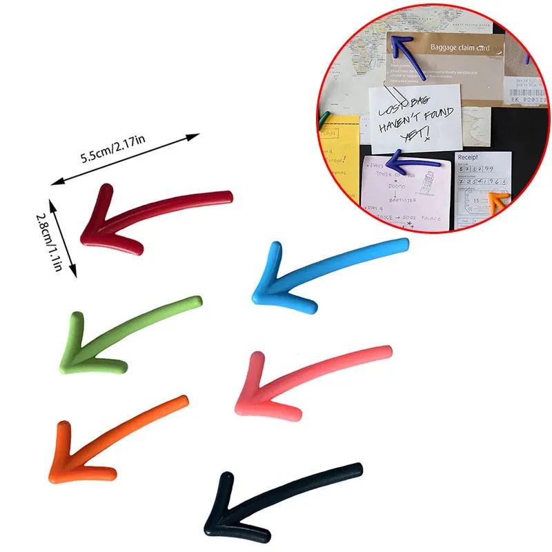 

6pcs Funny Arrow Shape Refrigerator Magnets Message Note Photo Gifts Cute Home Magnetic Sticker Stationery Magnet Fridge Decor