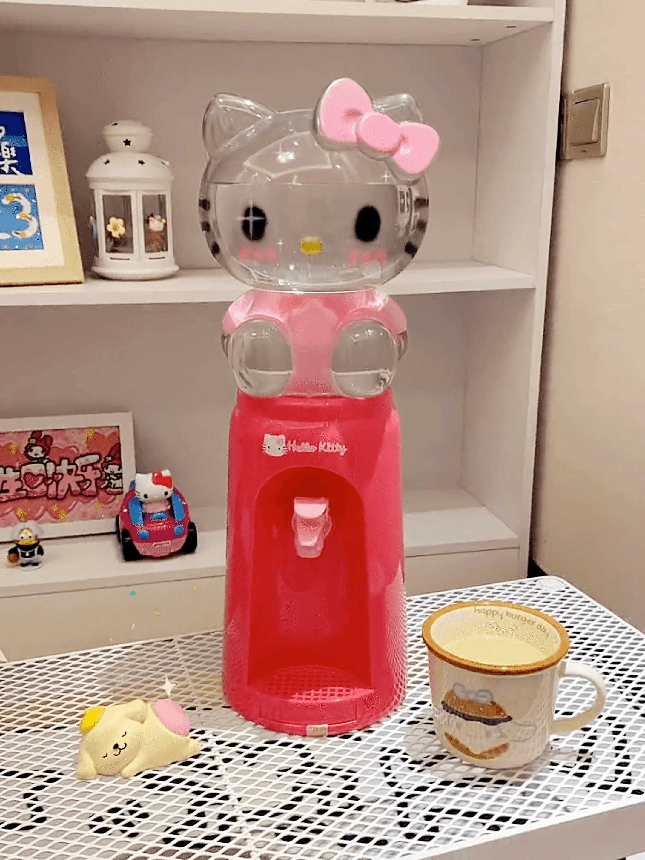 Sanrio Cartoon Hello Kittys My Melody 2l Kawaii Desktop Water Dispenser Cute Beautiful Cup Large Capacity Toys Kid Birthday Gift