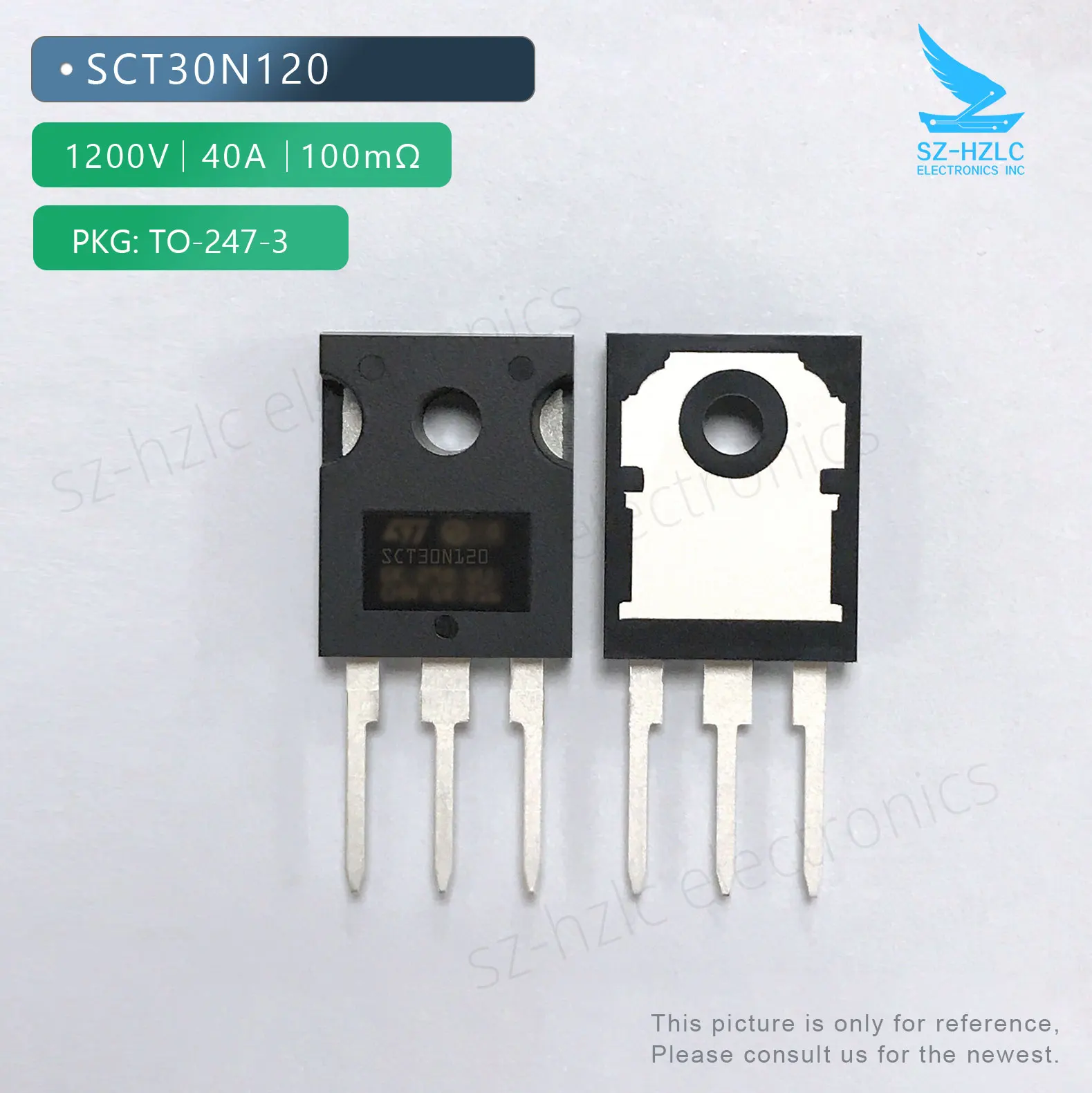 

New Original SCT30N120 Transistors - FETs' MOSFETs- Single SICFET N-CH 1200V 40A