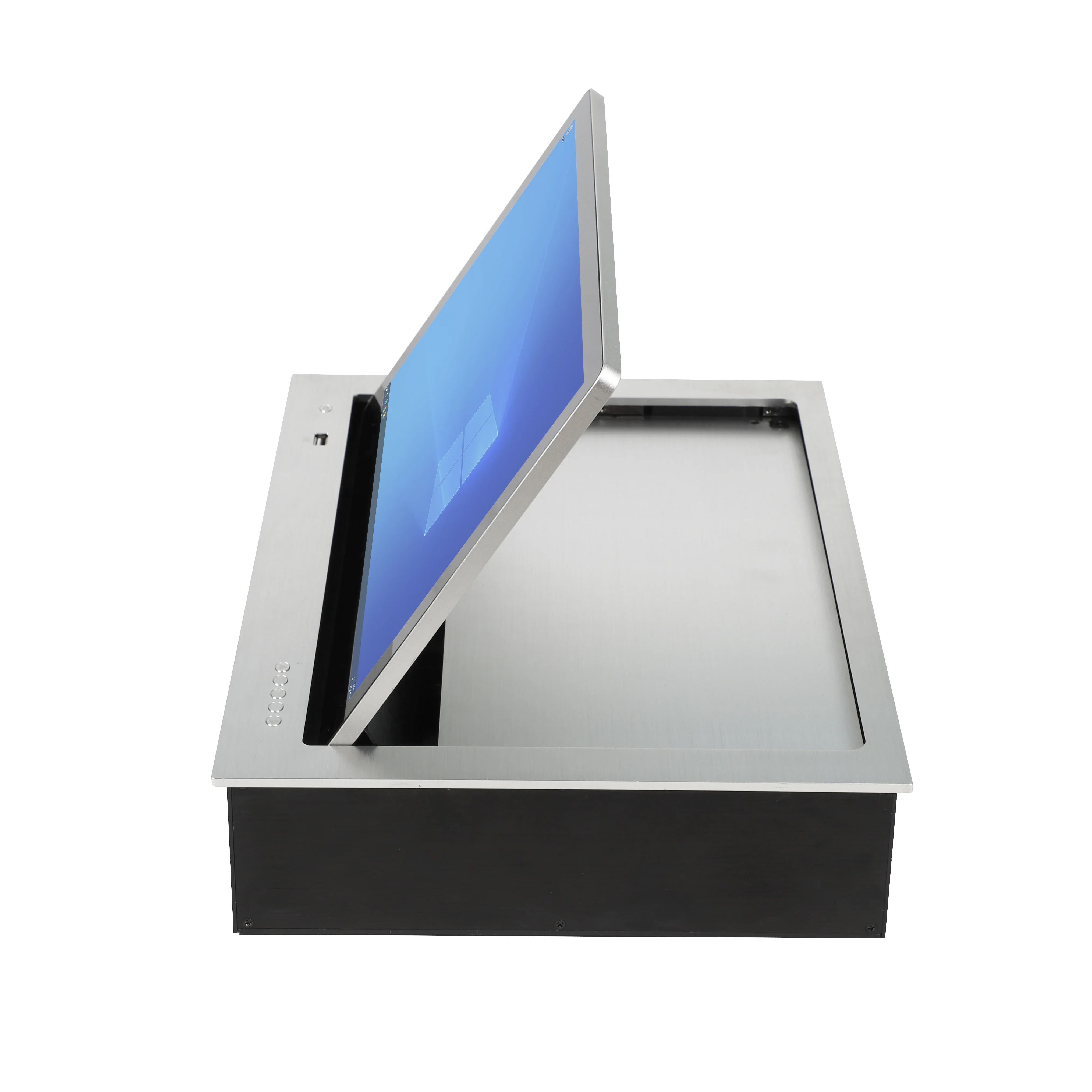 Стол для конференций с сенсорным экраном 15,6-23,8 дюйма, скрытый всплывающий ЖК-подъемник, безбумажный производитель систем конференц-зала