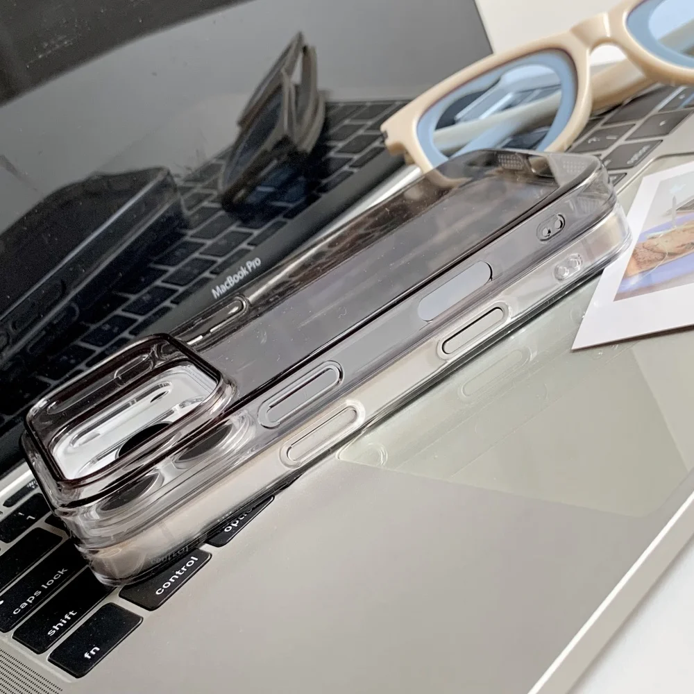 حافظة شفافة كريستالية رفيعة للغاية لهاتف آيفون 17 Air 16 15 14 13 12 Pro Max Plus 17Pro غطاء مدرع صلب بسيط بلون عادي #5