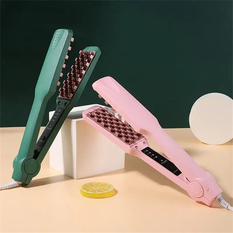 Professional Volumizing Hair Iron Ceramic 3D Grid Hair Crimper Curling Iron Corn Perm Splint Flat Iron Hair Styling Tools