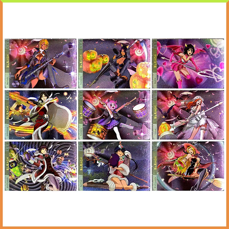 

Anime BLEACH DIY ACG Collectible Cards Rukia Inoue Orihime Matsumoto Rangiku Shihouin Yoruichi Toys for boys Birthday Present