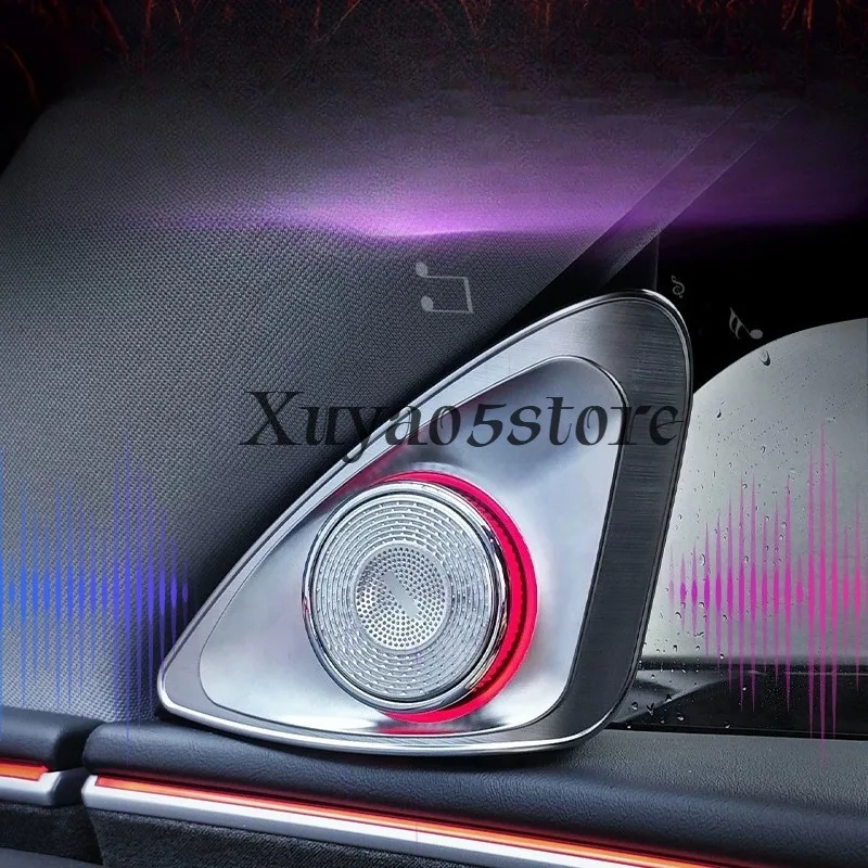 2024 New 4D Rotating Tweeter LED Ambient Speaker suitable for Tesla Model 3 Y Highland Car Accessories