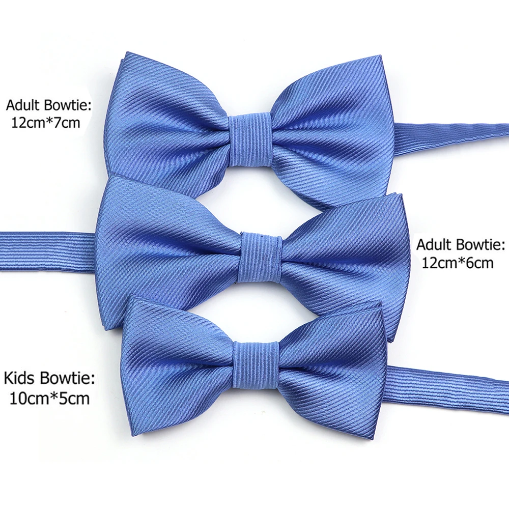 Gracefully Solid Color Parent-Child Bowtie Satin Butterfly Party Dinner Wedding Design Cute Polyester Bow Tie Accessories Gifts