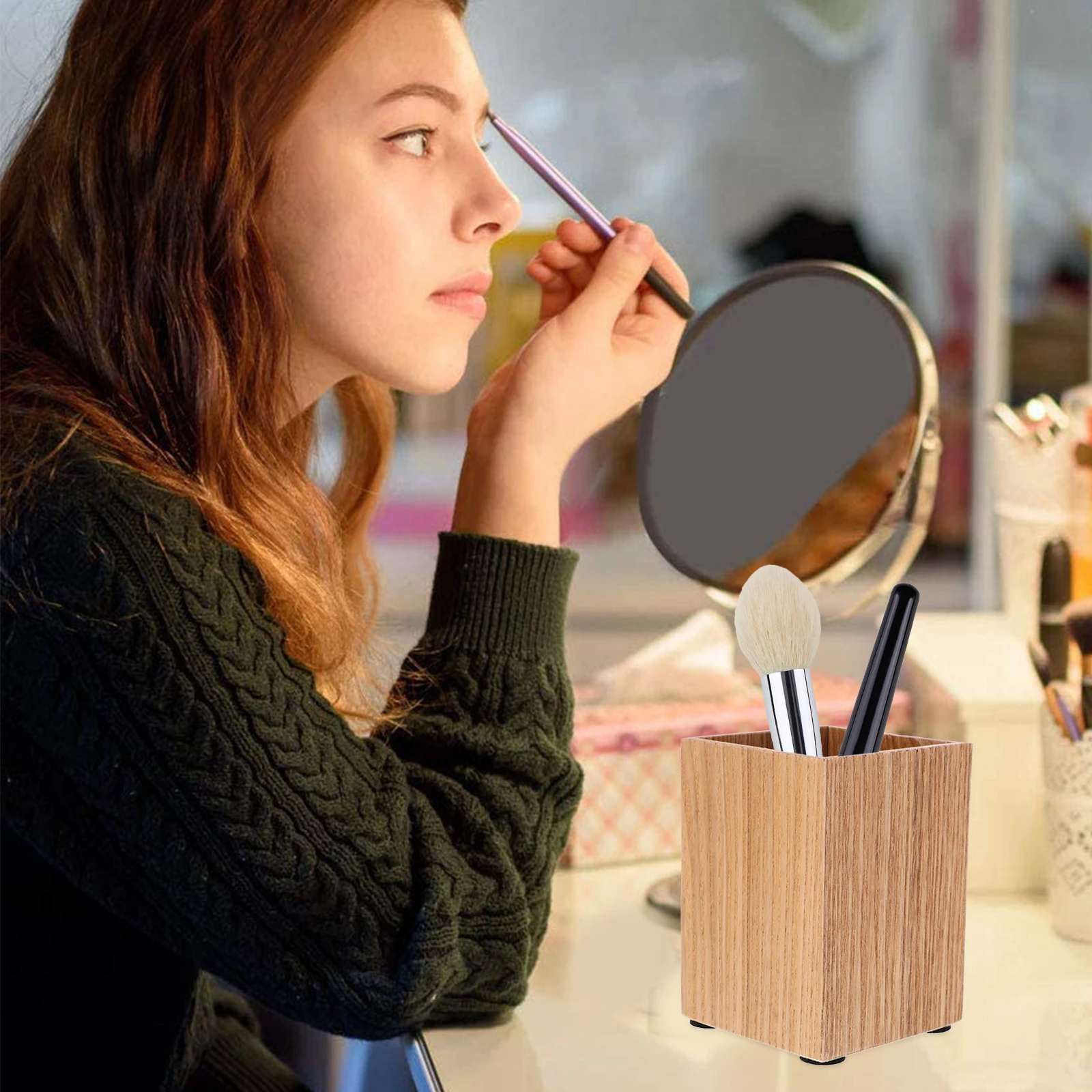 

Хороший держатель, деревянная ручка, карандаш, офисные канцелярские принадлежности, украшения для хранения настольного органайзера