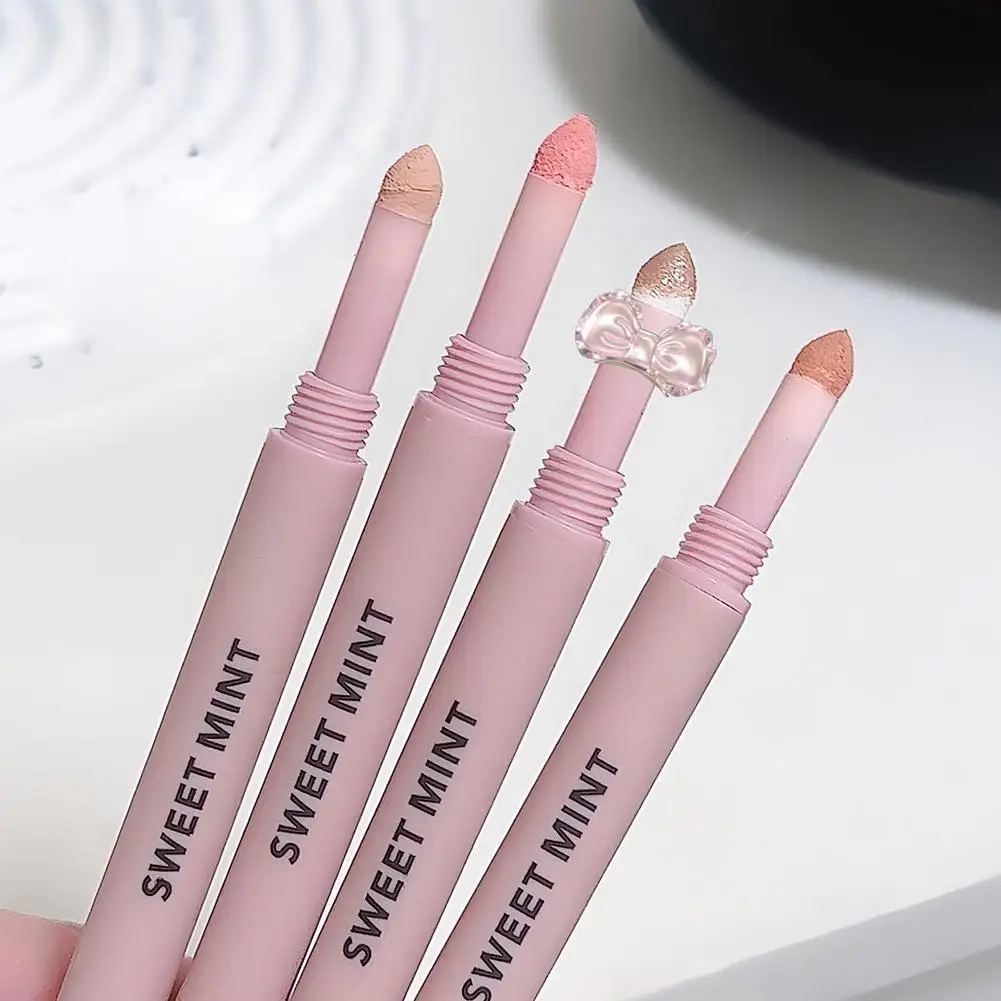 Double-headed โกหก Silkworm ดินสอธรรมชาติ Non-smudge แฟลช Pearlescent Fine Brightening ปากกา Shadow ปากกา Matte เน้น D7N9