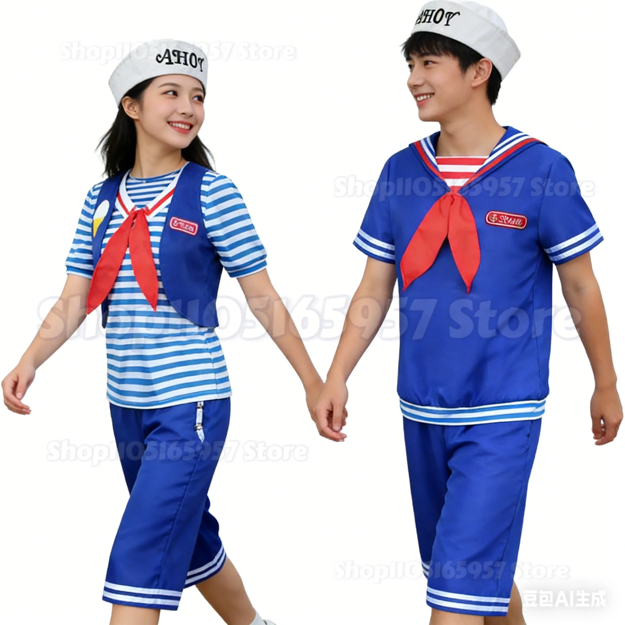 

2026 Halloween Cosplay Uniforms Navy Uniform Cosplay Robin Scoops Ahoy Cosplay Halloween Costume Uniform Fancy Dress