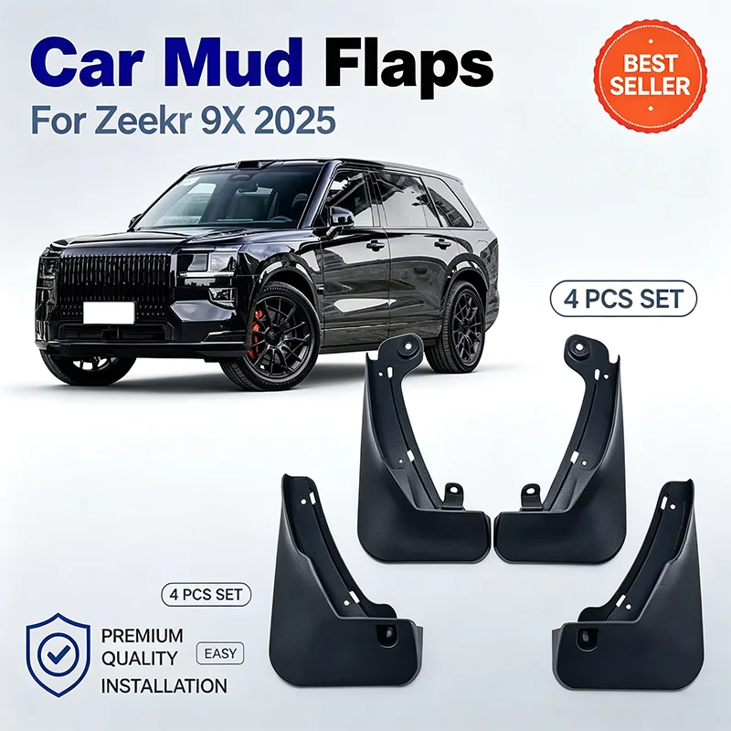 For Zeekr 9X 2025 4Pcs Mud Flaps Splash Guards Front Rear Wheel Fender Mudguards Car Exterior Protection Accessories