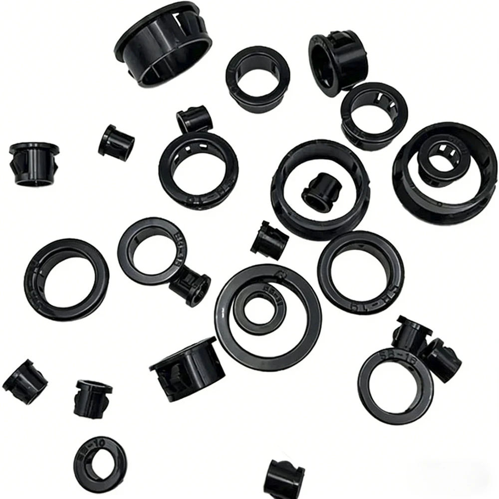 

160 шт. нейлоновых защитных втулок для кабелей, черные пластиковые уплотнительные заглушки SB-SK, защелкивающиеся кабельные втулки