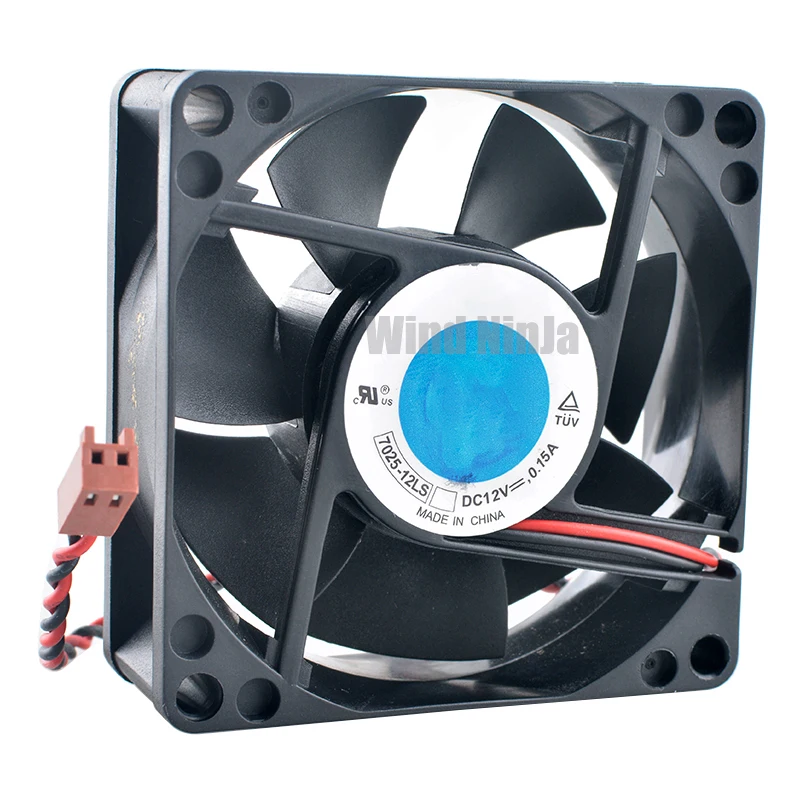 7025-12LS 7cm 7025 70mm fan 70x70x25mm DC12V 0.15A 2pin Cooling fan for chassis CPU power supply