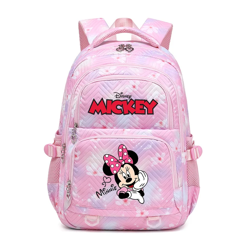 Disney Mickey Minnie Mouse Waterproof Women Backpack Female Travel Bag Backpacks Schoolbag for Teenage Girls Bookbag Mochila