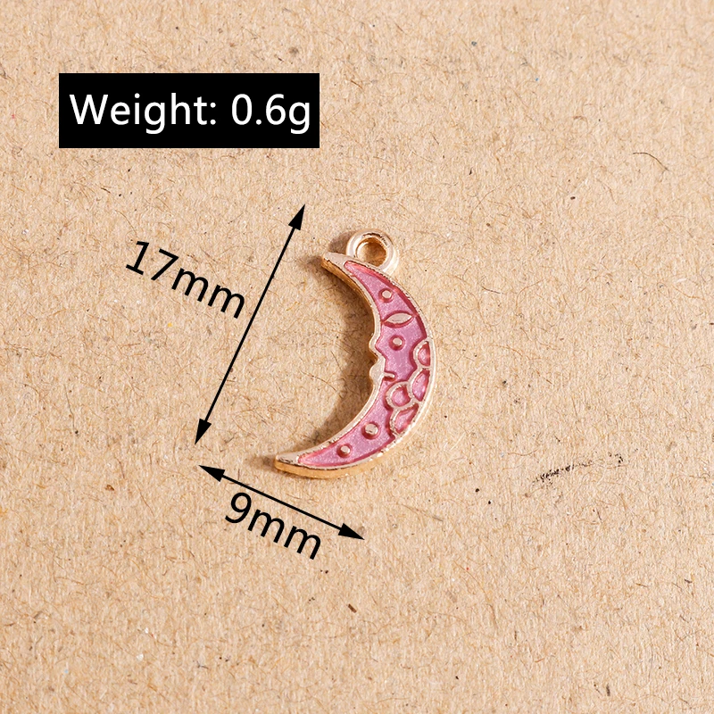 10 Stück Mix Emaille Galaxie Planet Raum Charms für Halsketten Armband Ohrringe Mond Sterne Anhänger DIY Schmuck Herstellung Zubehör – Detail 19