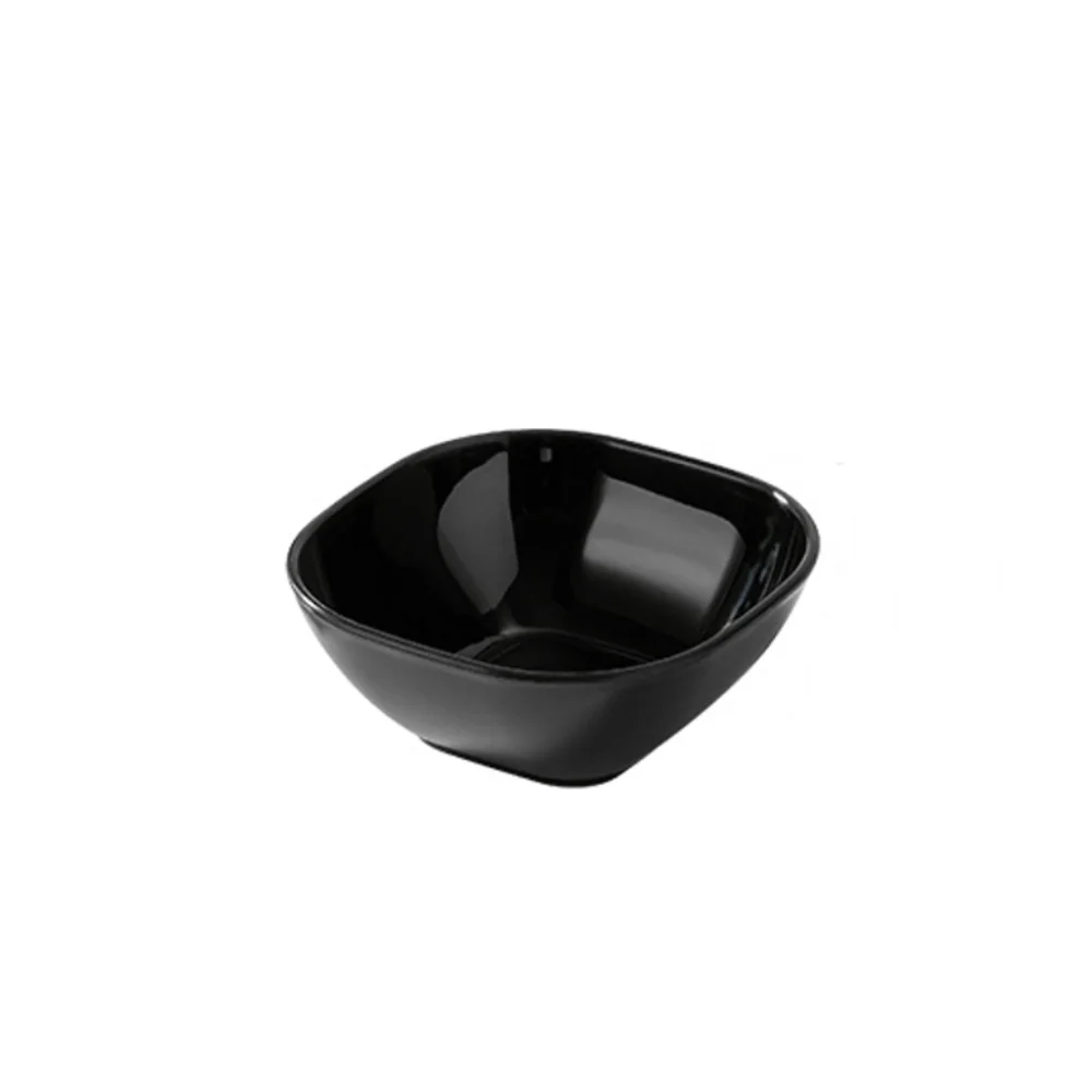 

10 Piece Multifunctional Flower/Square Seasoning Dish Plastic Thickened Appetizer Dish Black Sauce Dish Barbecue