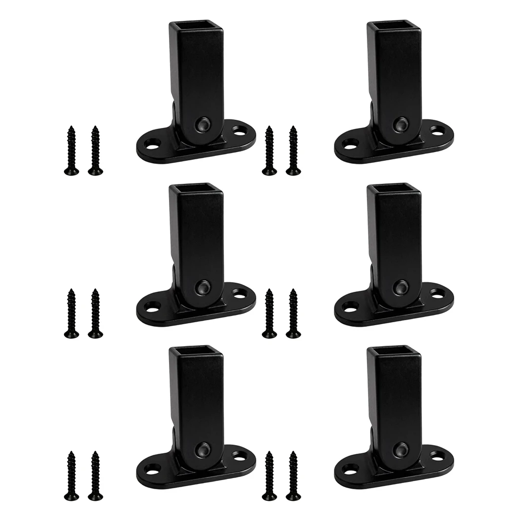 Aluminum Alloy Adjustable Base Railing Post- Set 6pcs Spiral Stair Column Replacement Parts Indoor Building Hardware Tools