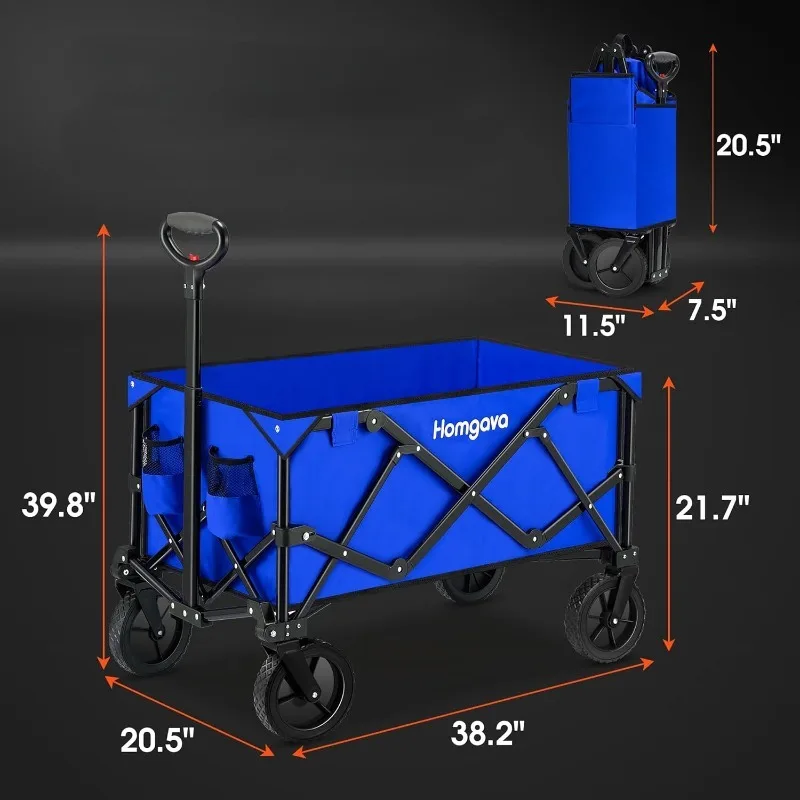 Imagem -06 - Carrinho Dobrável Dobrável Dobrável Carrinho de Jardim 350lbs Heavy Duty com Todas as Rodas Carrinho Utilitário de Grande Capacidade 200l