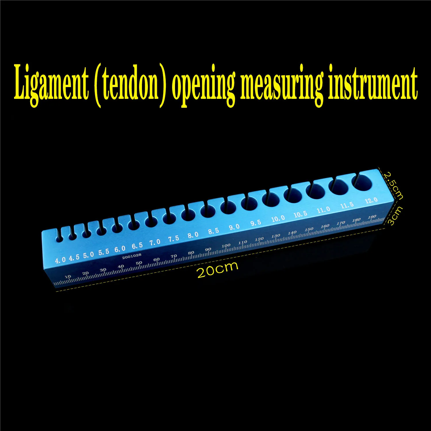 Orthopedic instruments medical sports hospital tissue measurement ruler cruciate ligament tendon opening measuring instrument