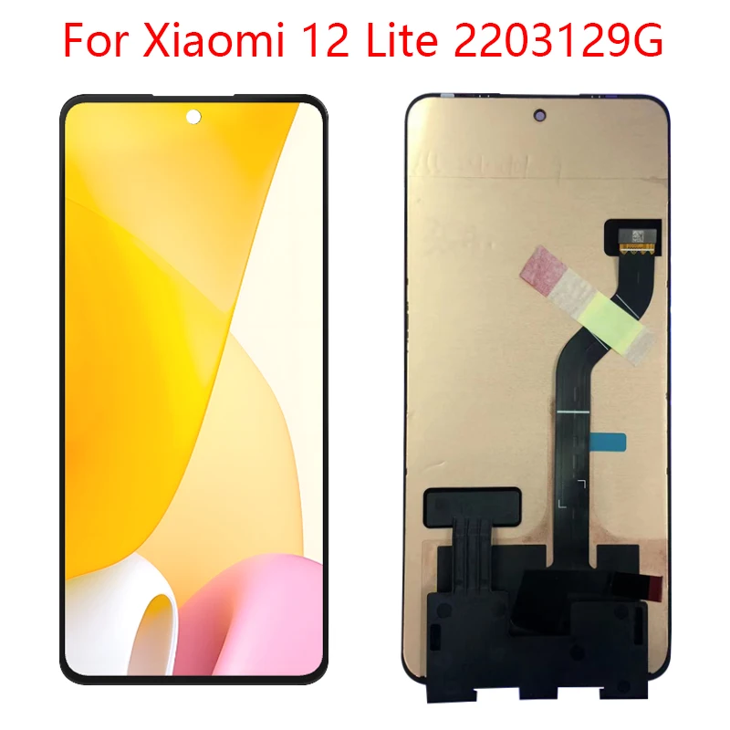 

ЖК-дисплей AMOLED 6,55 дюйма для Xiaomi 12 Lite с сенсорным экраном и дигитайзером в сборе для Mi 12 Lite, сменный ЖК-дисплей 2203129G