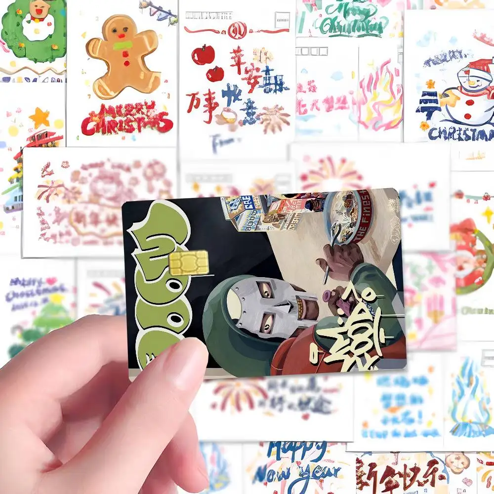 MF Doom الهيب هوب الراب Diy بطاقة الخصم الائتمانية ملصق الطرف ملصق الديكور مقاوم للماء رقاقة صغيرة بطاقة الجلد ملصق #3