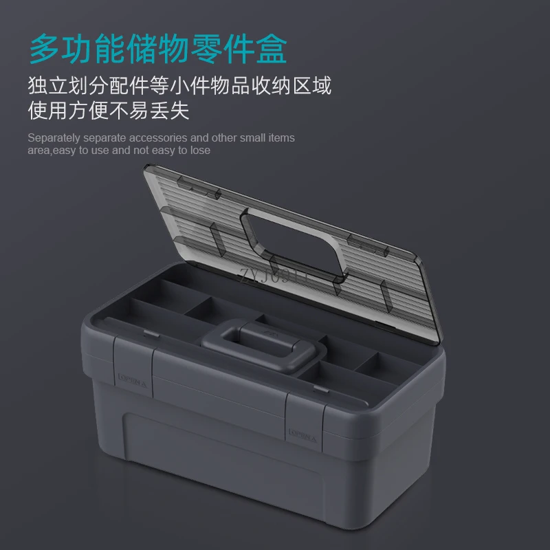 Scatola portaoggetti per cassetta degli attrezzi Scatola portaoggetti per attrezzi per auto di grandi dimensioni portatile per hardware multifunzionale per uso domestico